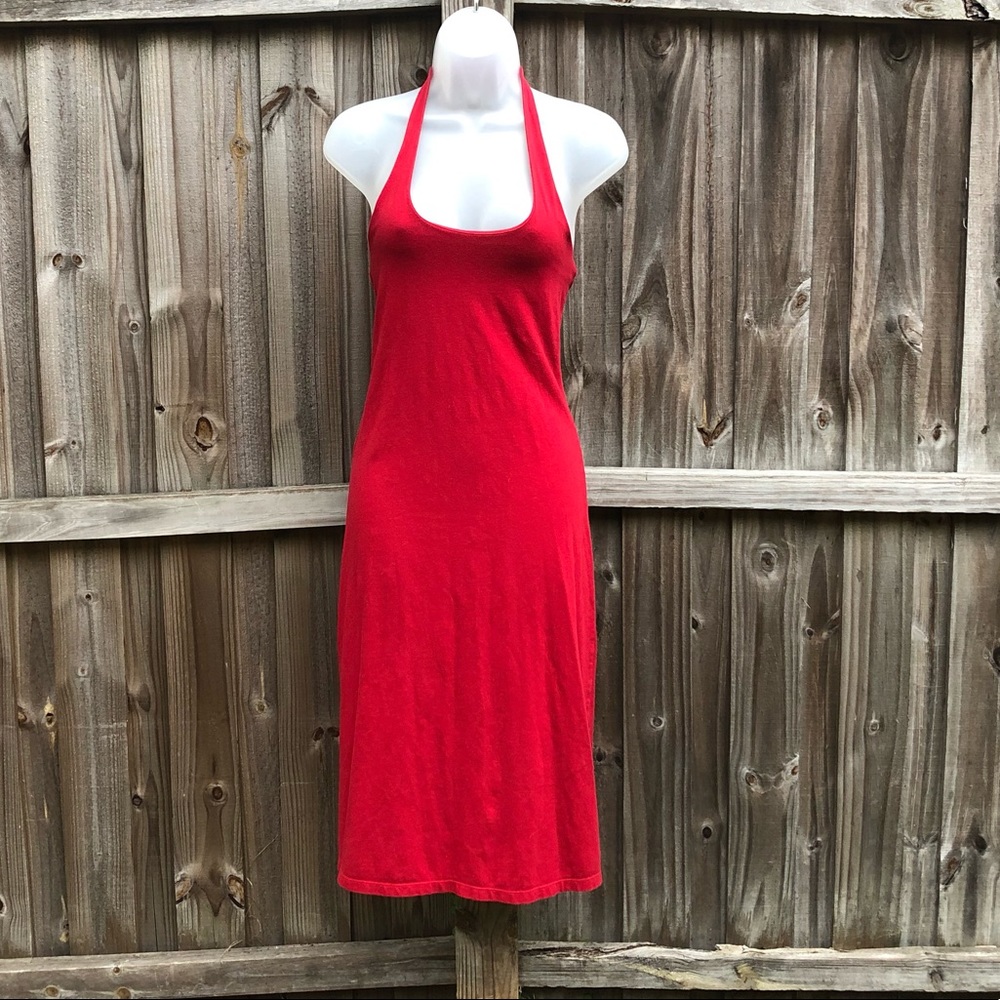J Crew Dress Red Haulter Medium M